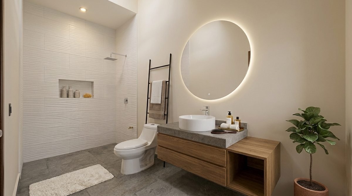 Baño completo de la Casa Dalia