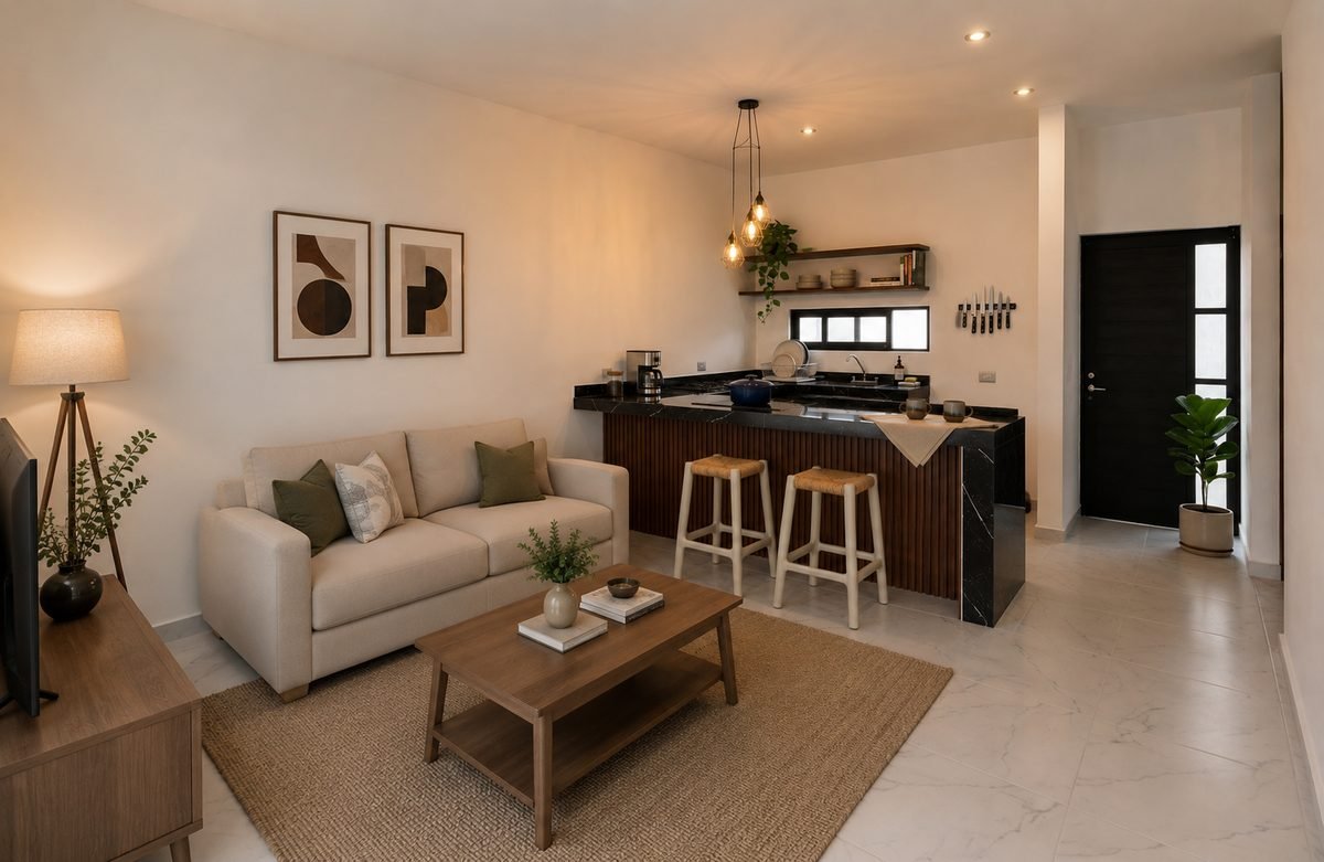 Sala–comedor de la Casa Dalia